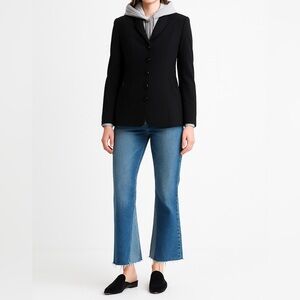 MADEWELL Cali Demi-Boot Jeans | Size 31 | Medium Wash Denim | Raw Hem